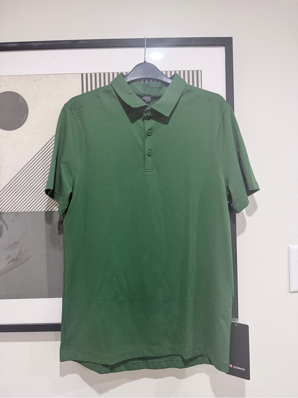 New Lululemon Men’s ShowZero Slim Fit Polo Shirt Size L IVYG (Green)